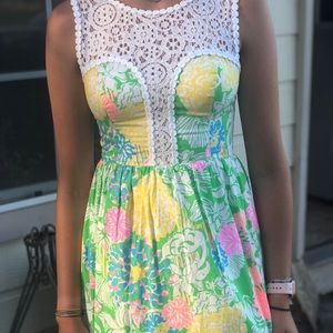 Adorable Lilly fit & flare style dress with lace.